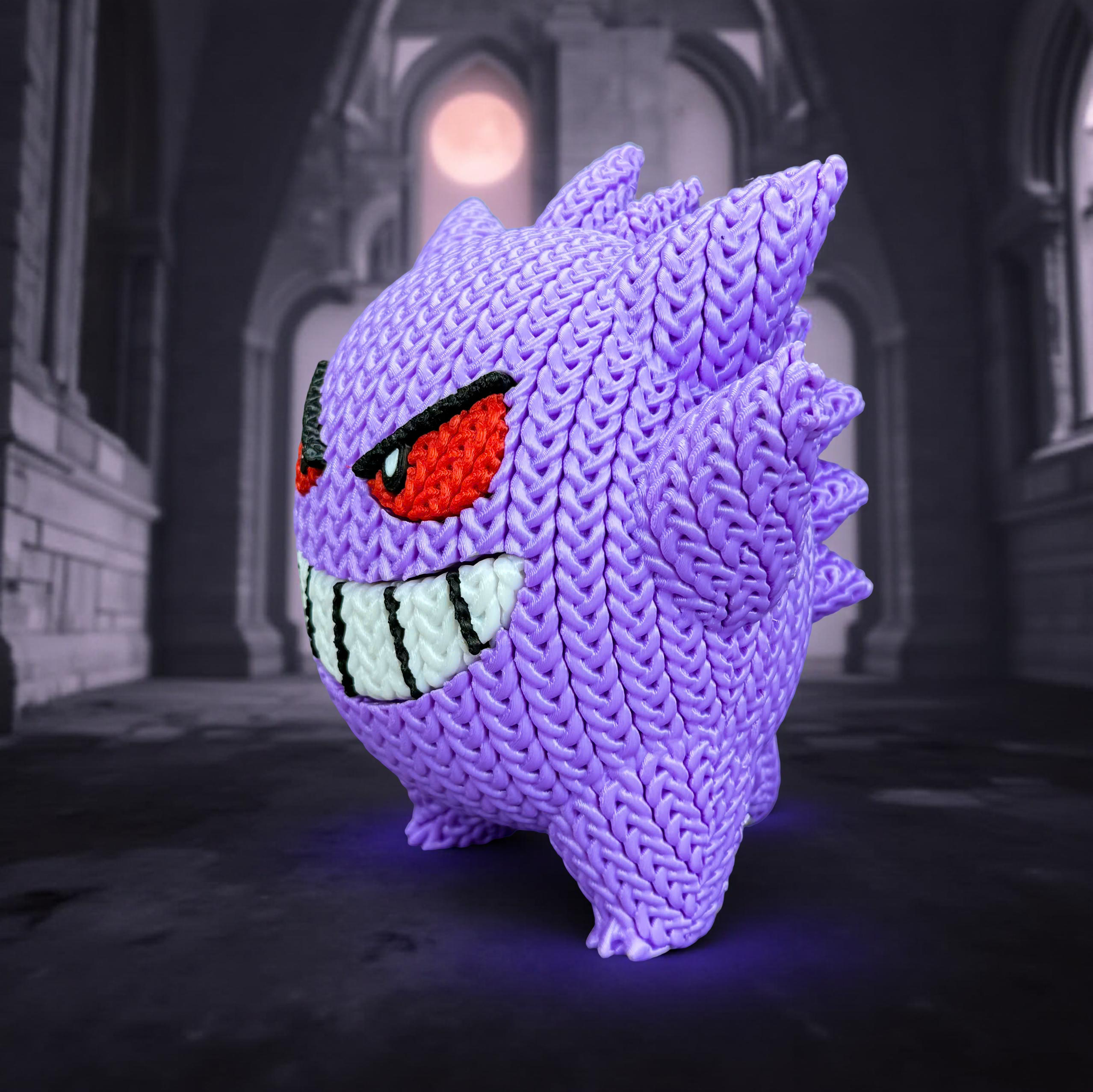 Gengar Knitted Pokémon – 3D Printed Collectible Figure