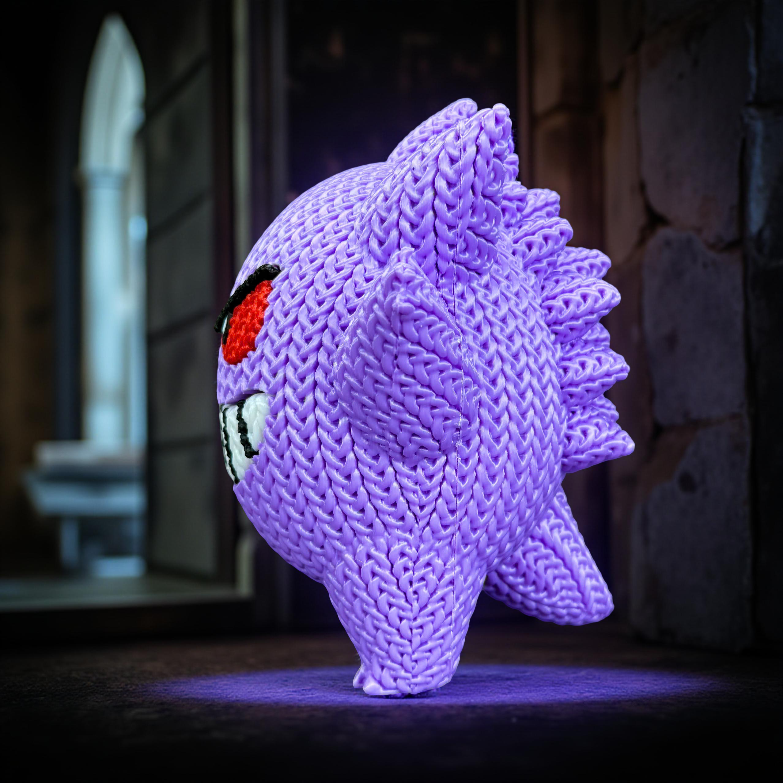 Gengar Knitted Pokémon – 3D Printed Collectible Figure